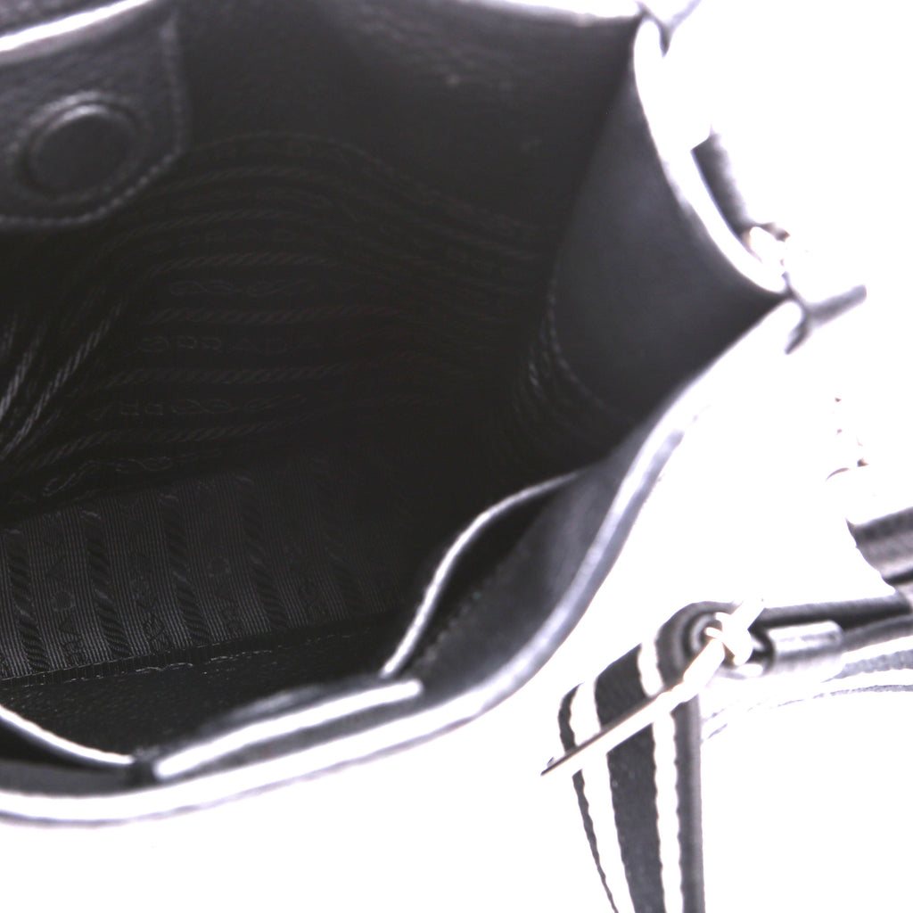 1BH191 Leather Mini Shoulder Bag Black