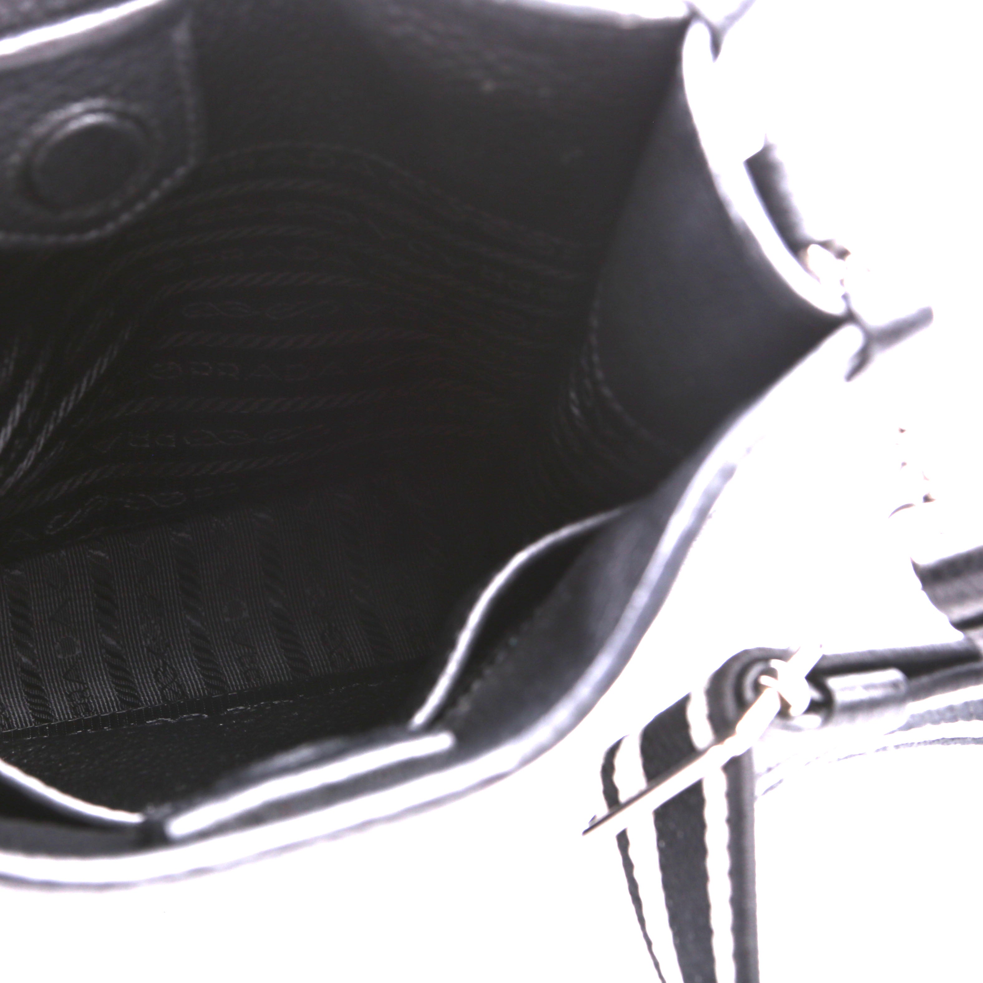 1BH191 Leather Mini Shoulder Bag Black