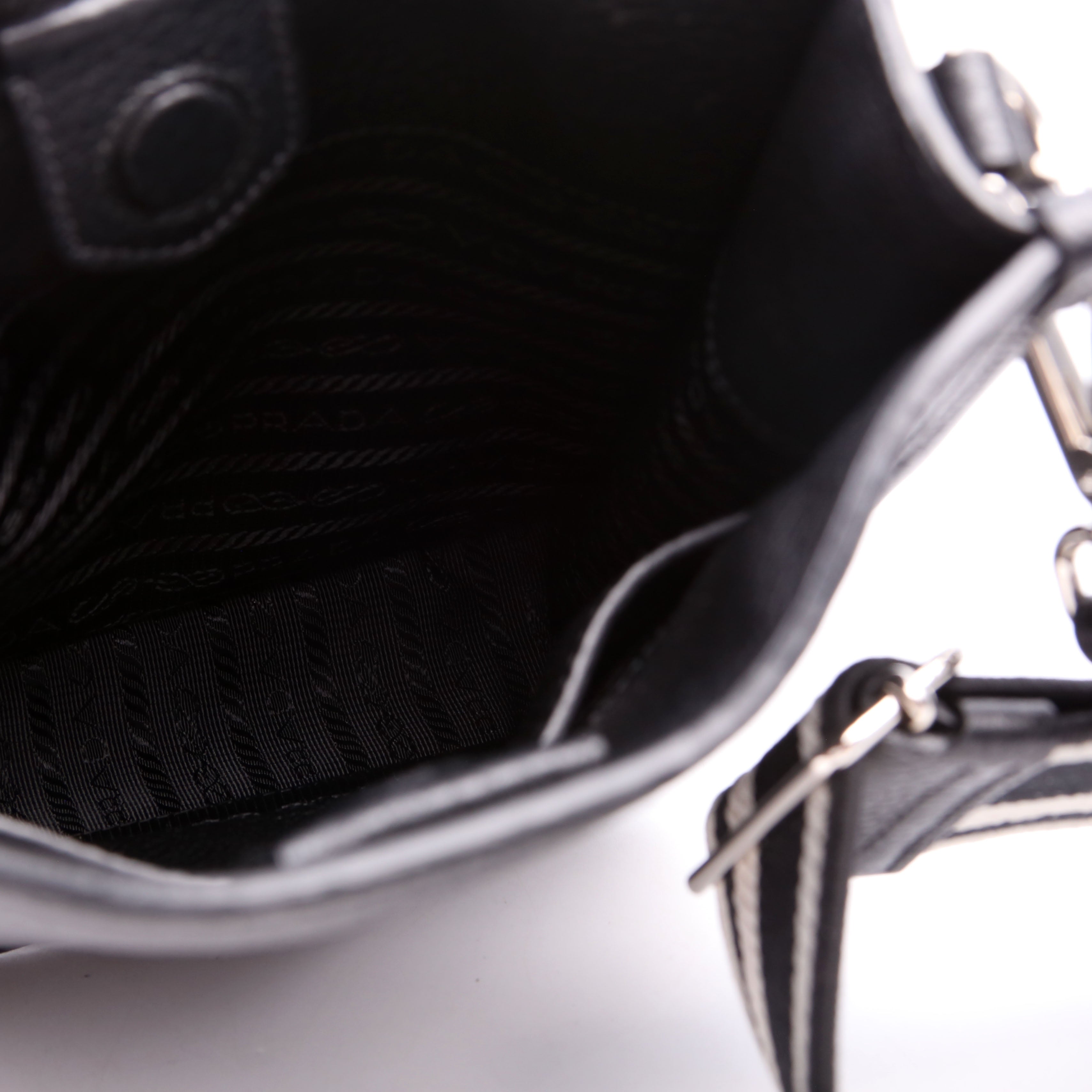 1BH191 Leather Mini Shoulder Bag Black