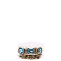 Rittenhouse Swiss Blue Topaz Caviar Stacking Rings 925/750 Size 7