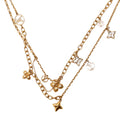 Blooming Strass Necklace Gold