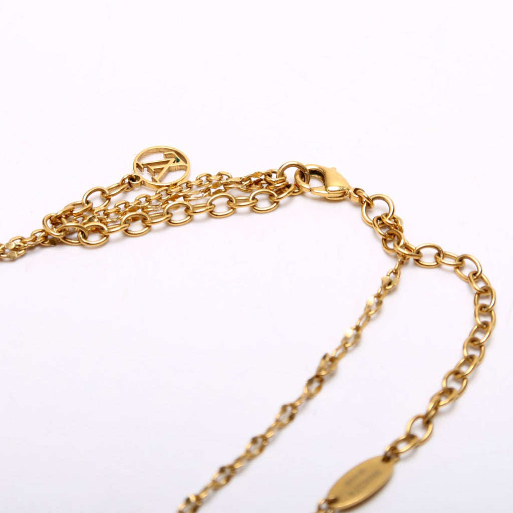 Blooming Strass Necklace Gold