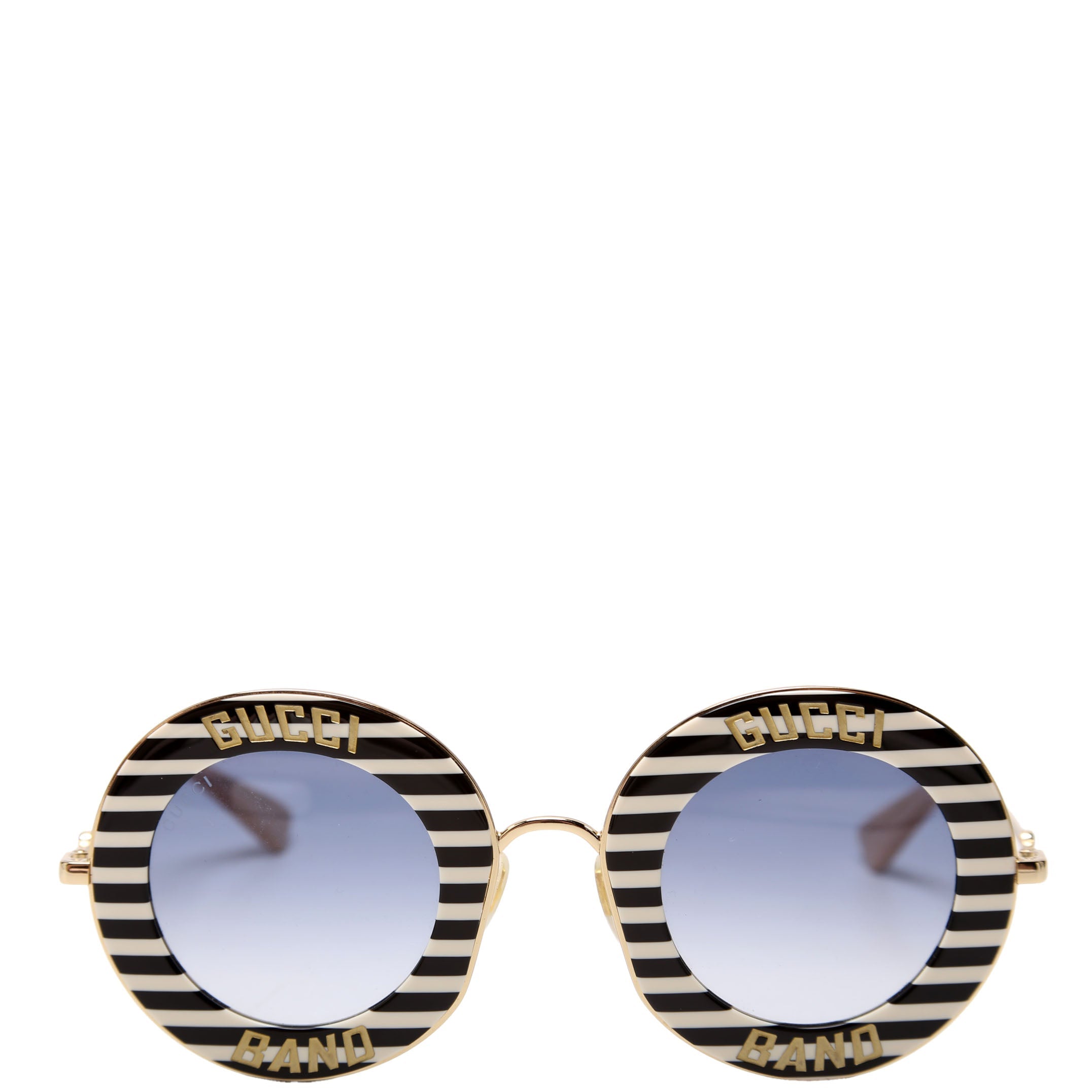 GG0113S Striped Round Sunglasses