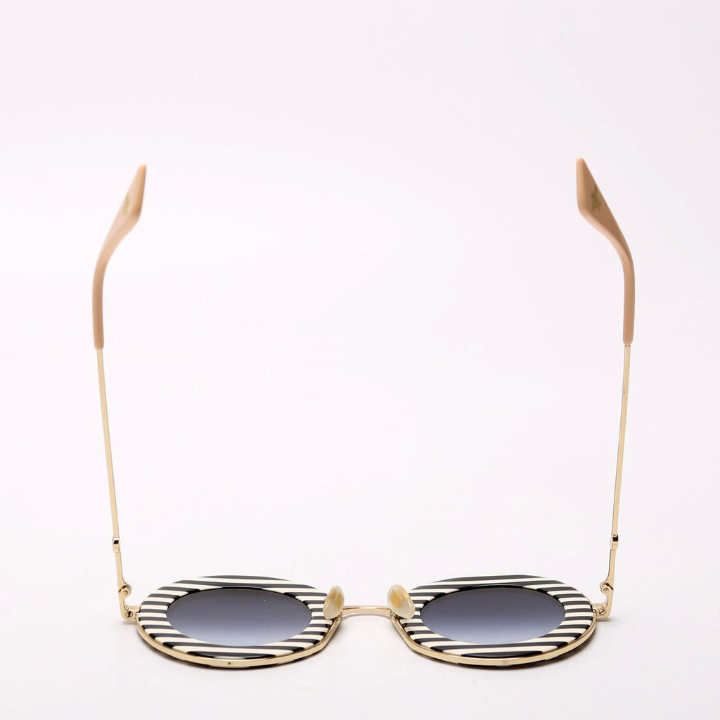 GG0113S Striped Round Sunglasses
