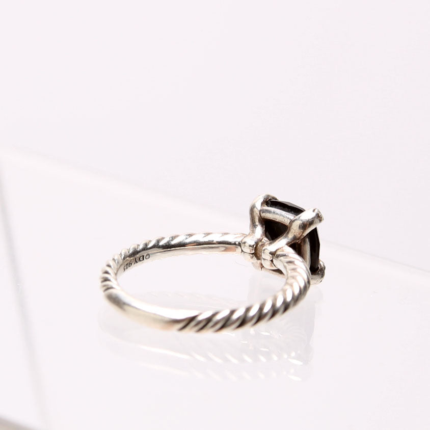 Chatelaine 8MM Ring Size 6 Onyx/925/Pave