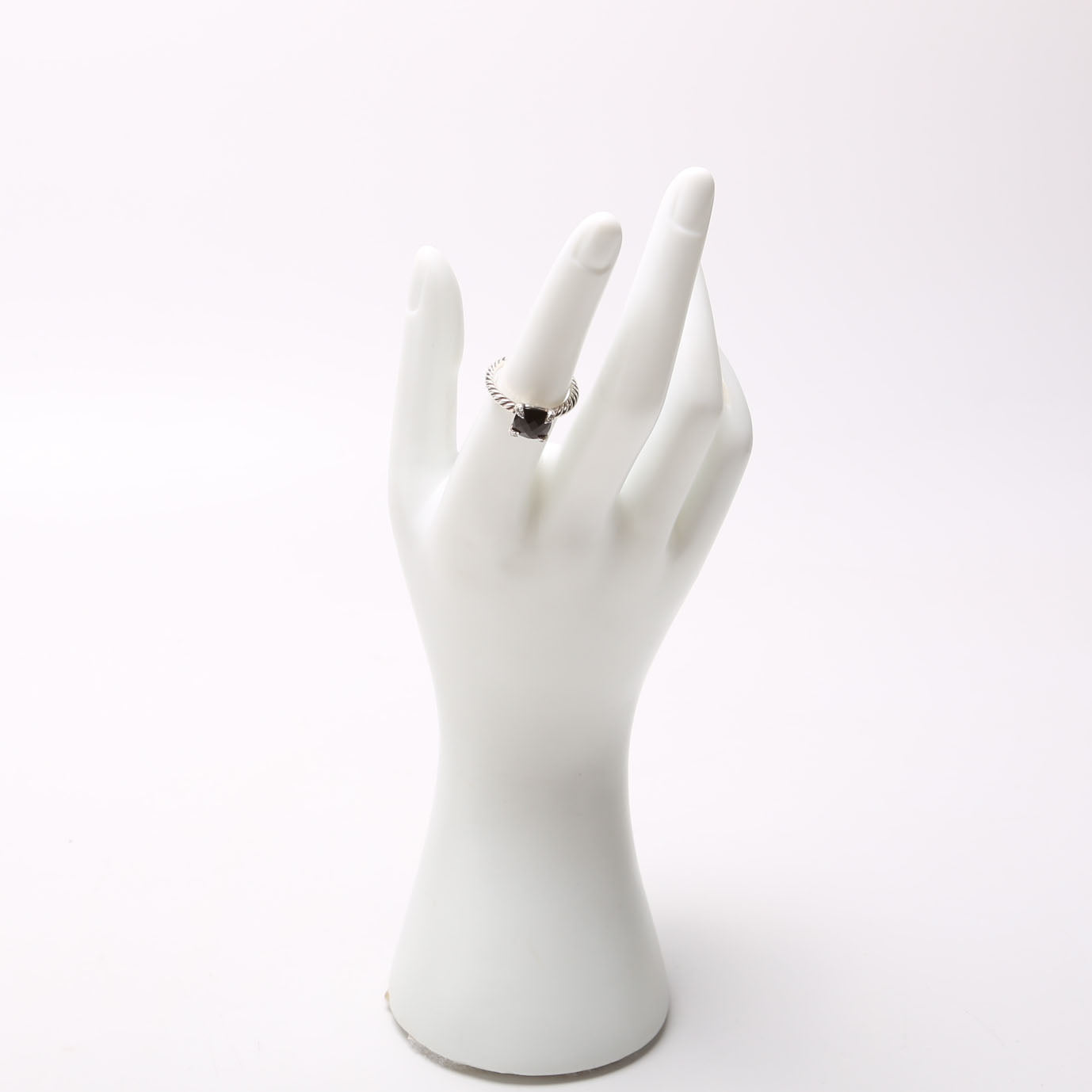 Chatelaine 8MM Ring Size 6 Onyx/925/Pave