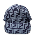 Fendi FXQ768 Zucca Baseball Cap Hat Size 58 Navy
