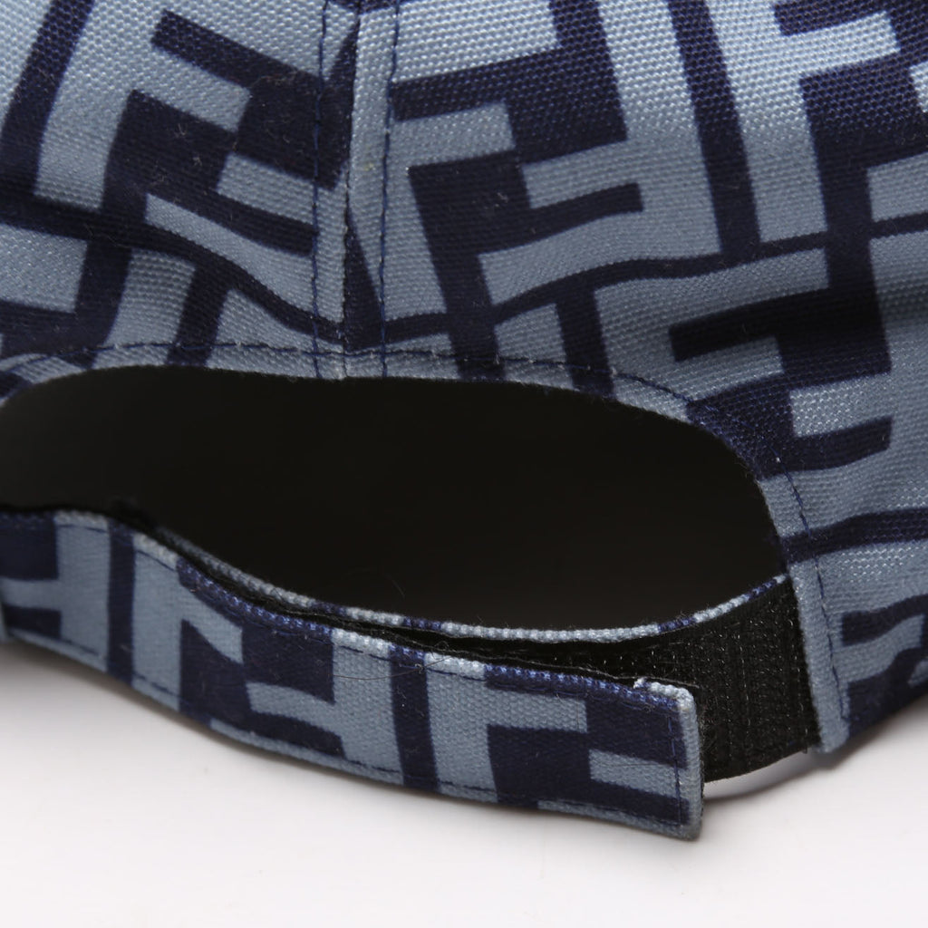 Fendi FXQ768 Zucca Baseball Cap Hat Size 58 Navy