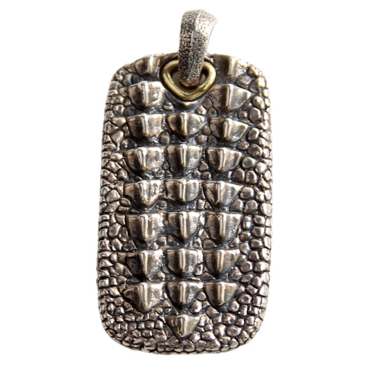 Alligator Dog Tag Pendant Only Necklace 925