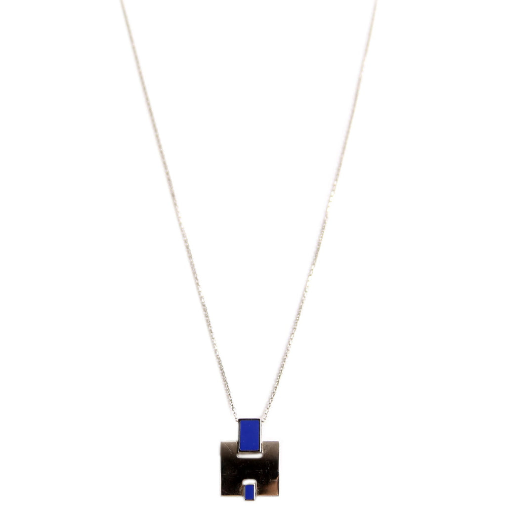 Hermes Palladium Eileen Pendant Necklace