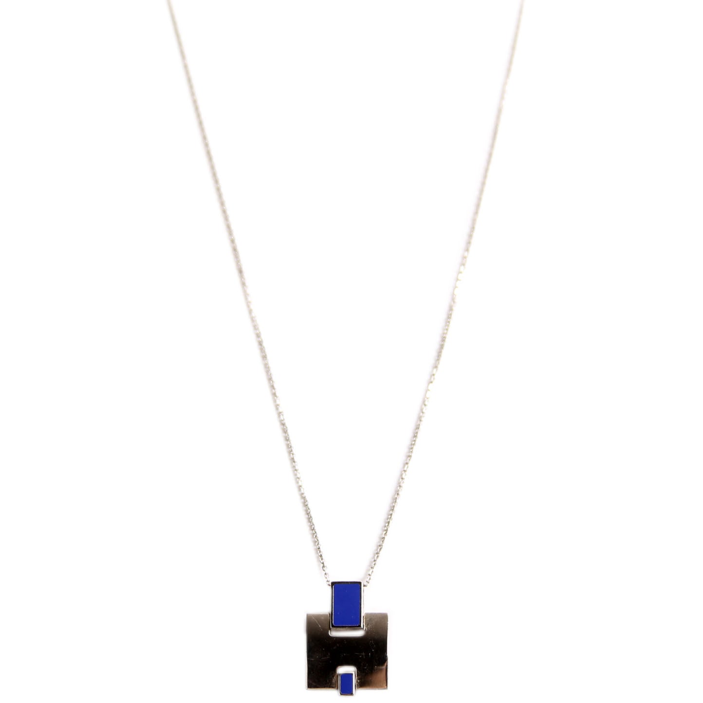 Hermes Palladium Eileen Pendant Necklace