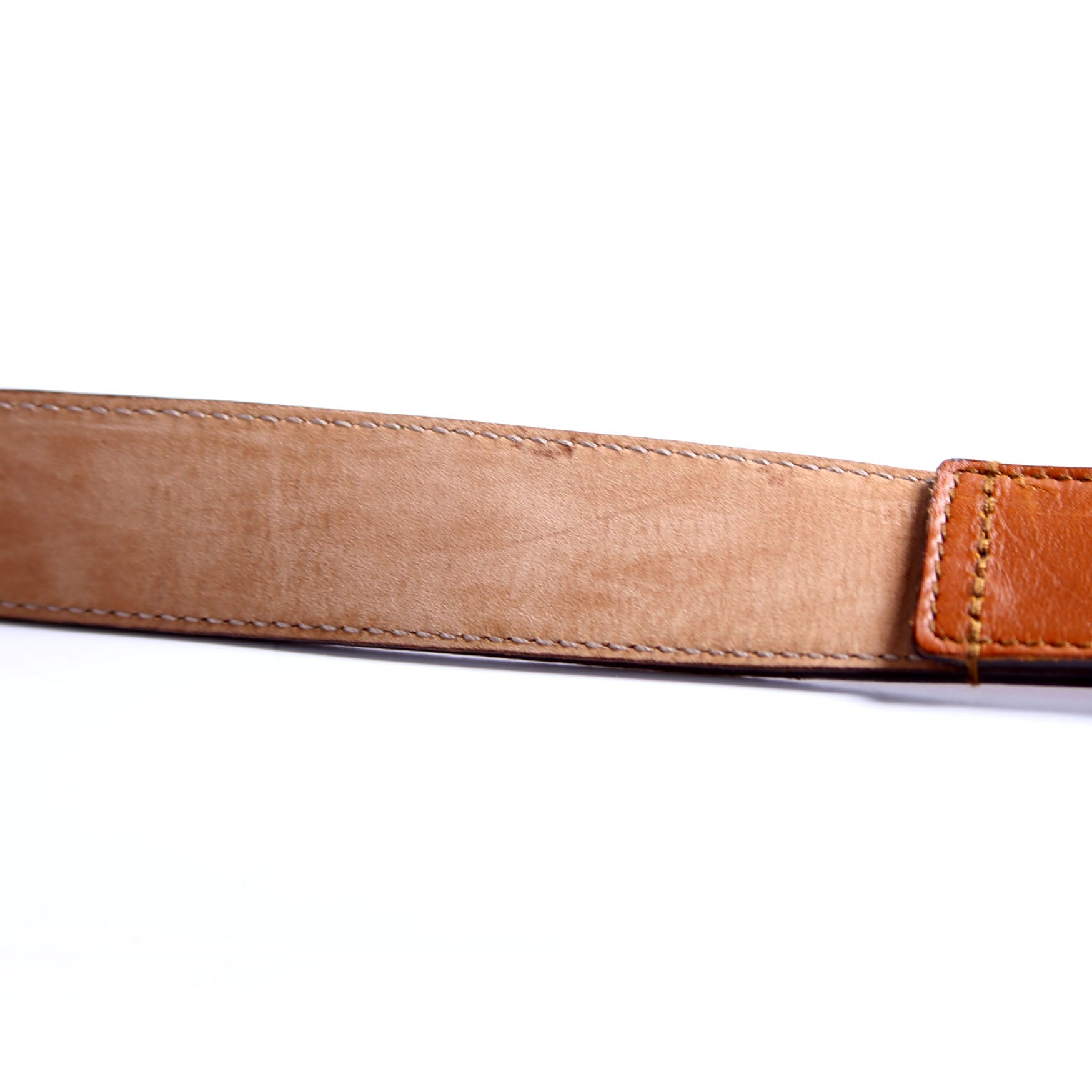 295338 Horsebit Leather Size Belt Size 85/34 Brown