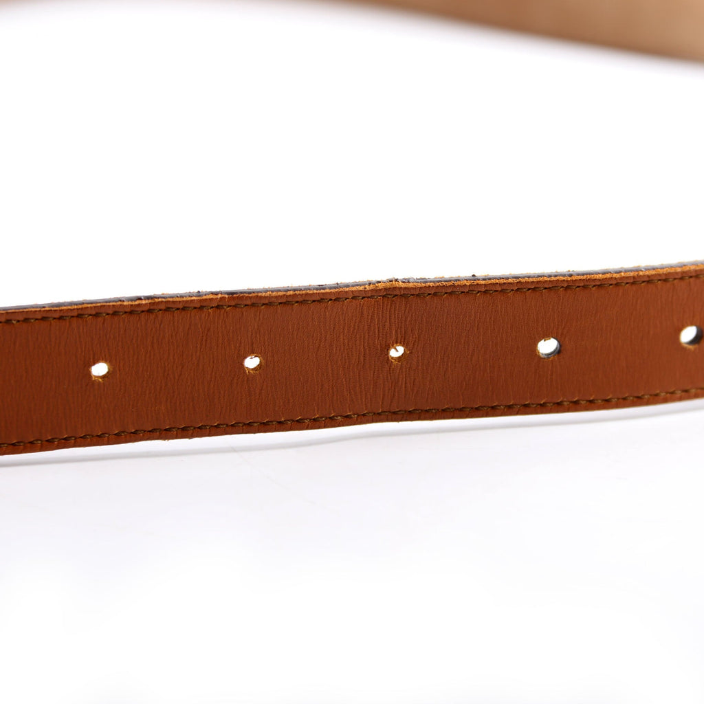 295338 Horsebit Leather Size Belt Size 85/34 Brown