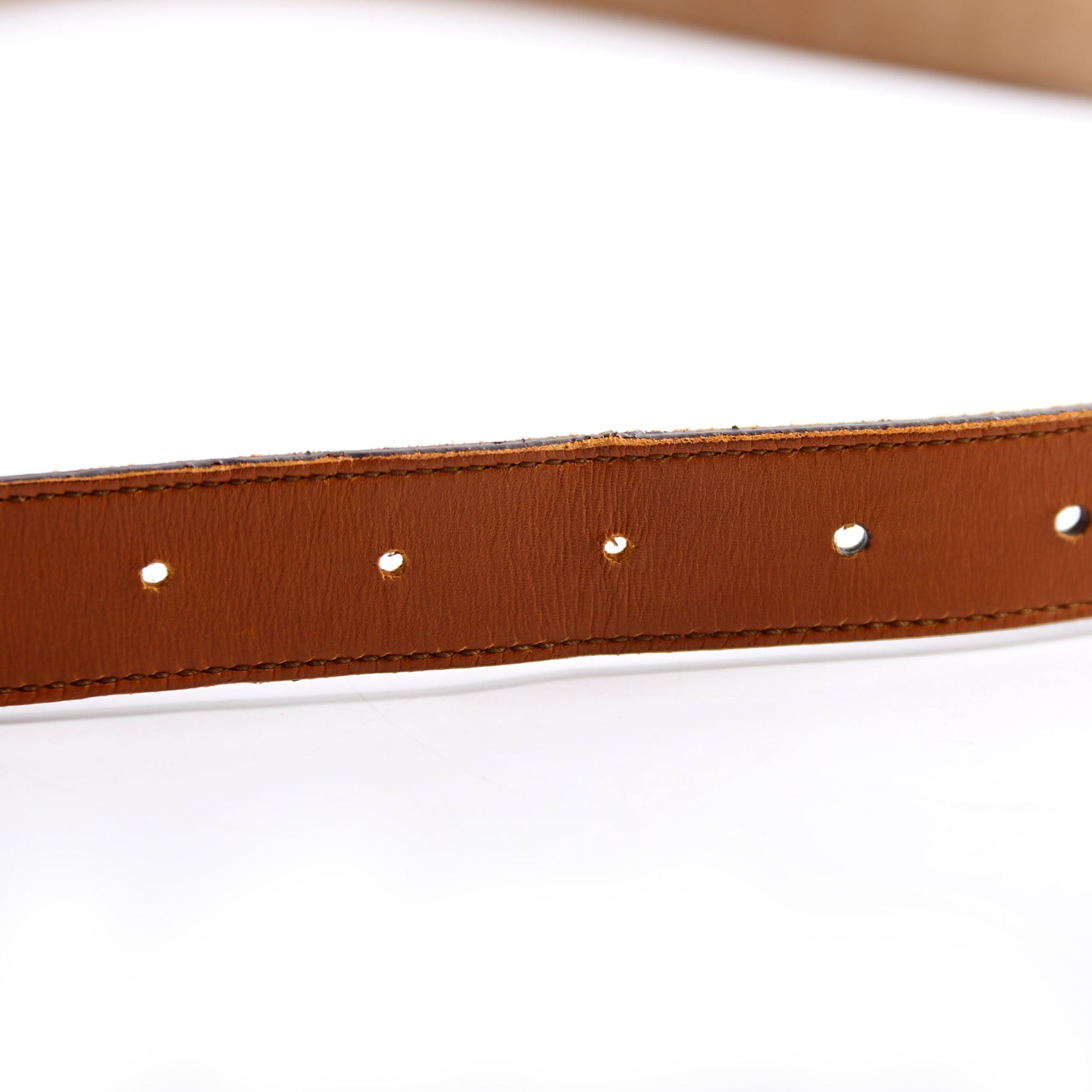 295338 Horsebit Leather Size Belt Size 85/34 Brown