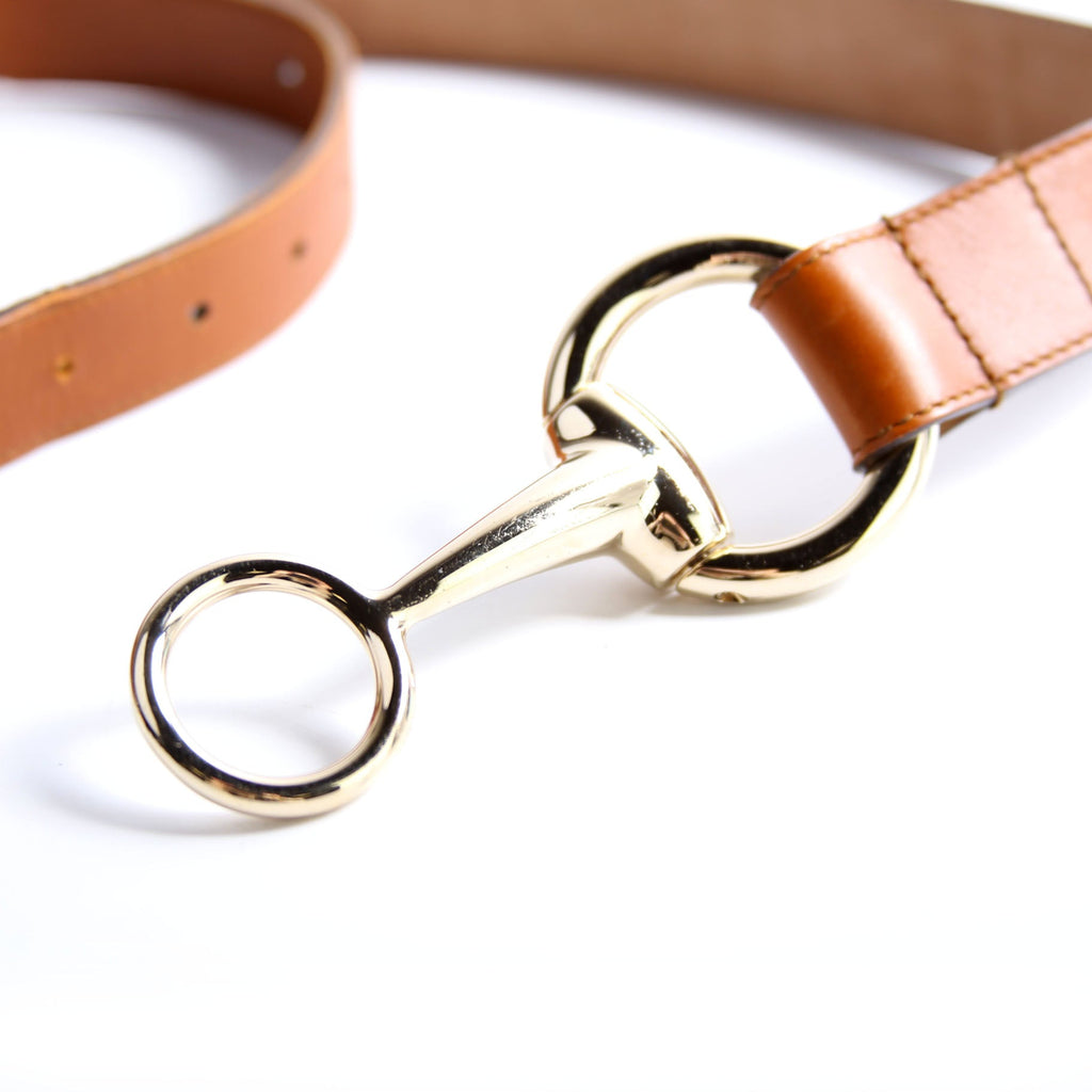 295338 Horsebit Leather Size Belt Size 85/34 Brown