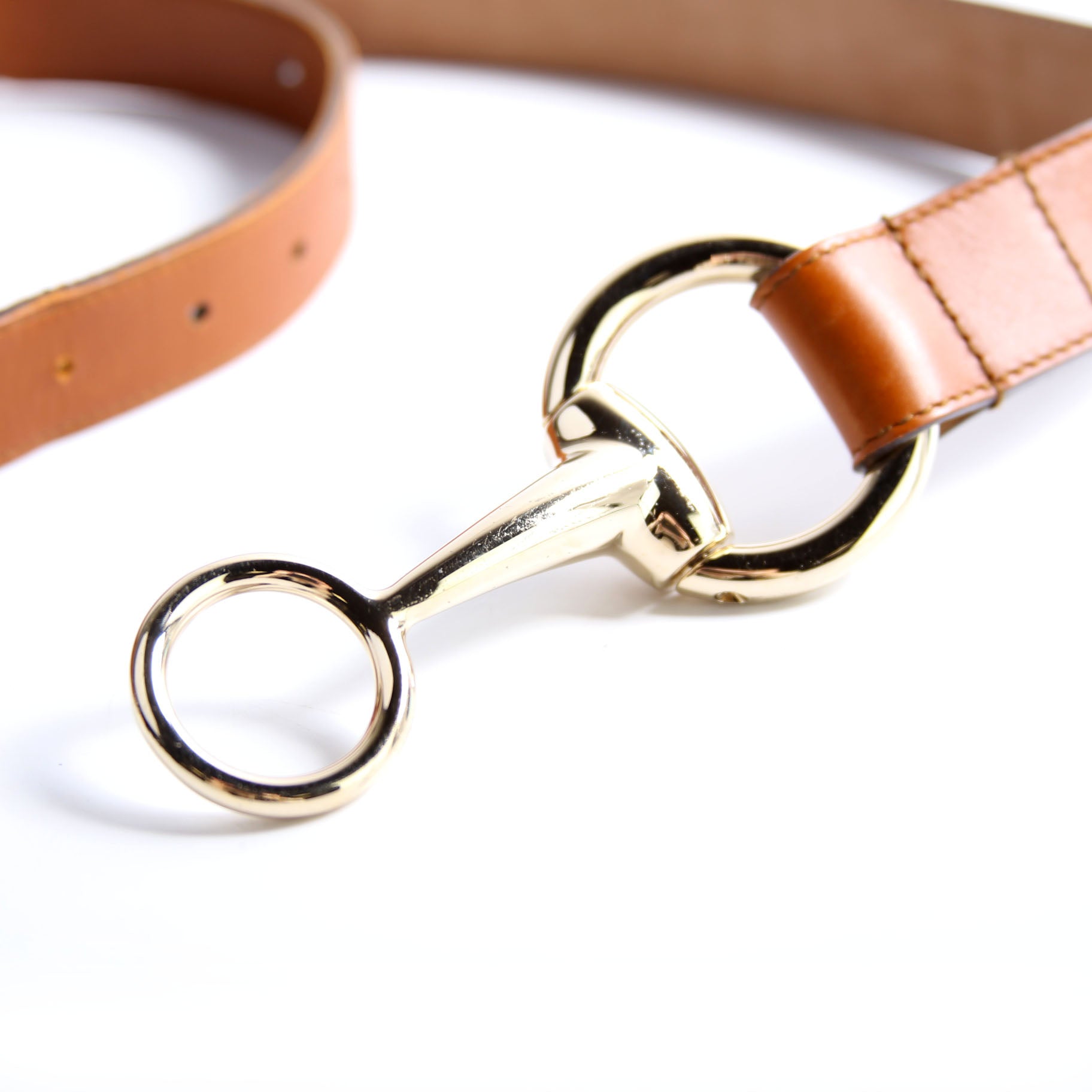 295338 Horsebit Leather Size Belt Size 85/34 Brown