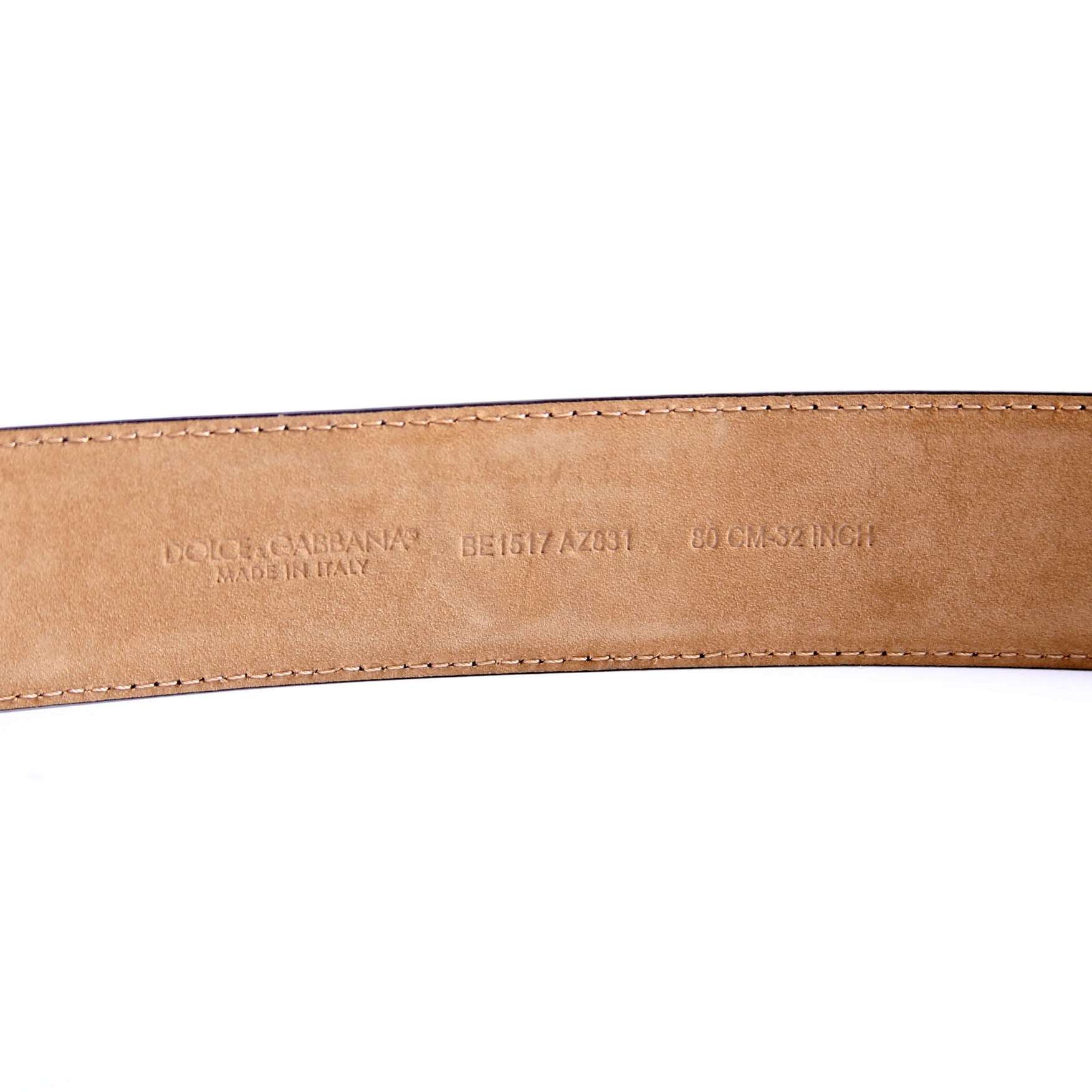 BE1517 Baroque Logo Leather Belt Size 80/32 Black