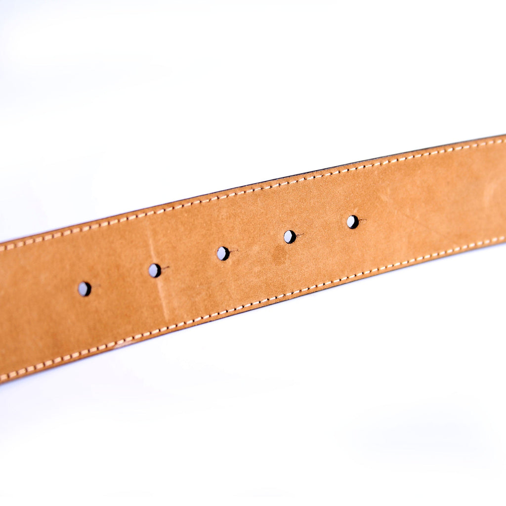 BE1517 Baroque Logo Leather Belt Size 80/32 Black