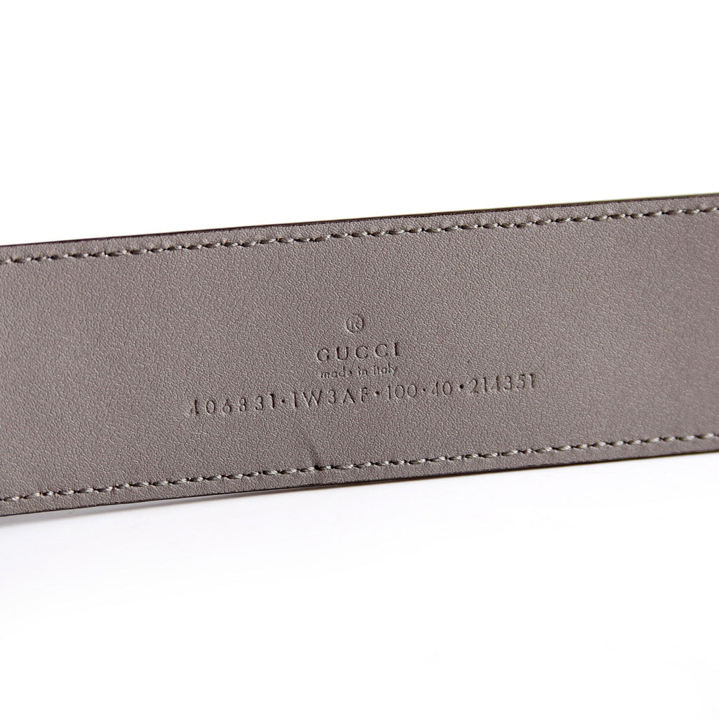 406831 GG Marmont Embossed Belt Size 100/40 Grey