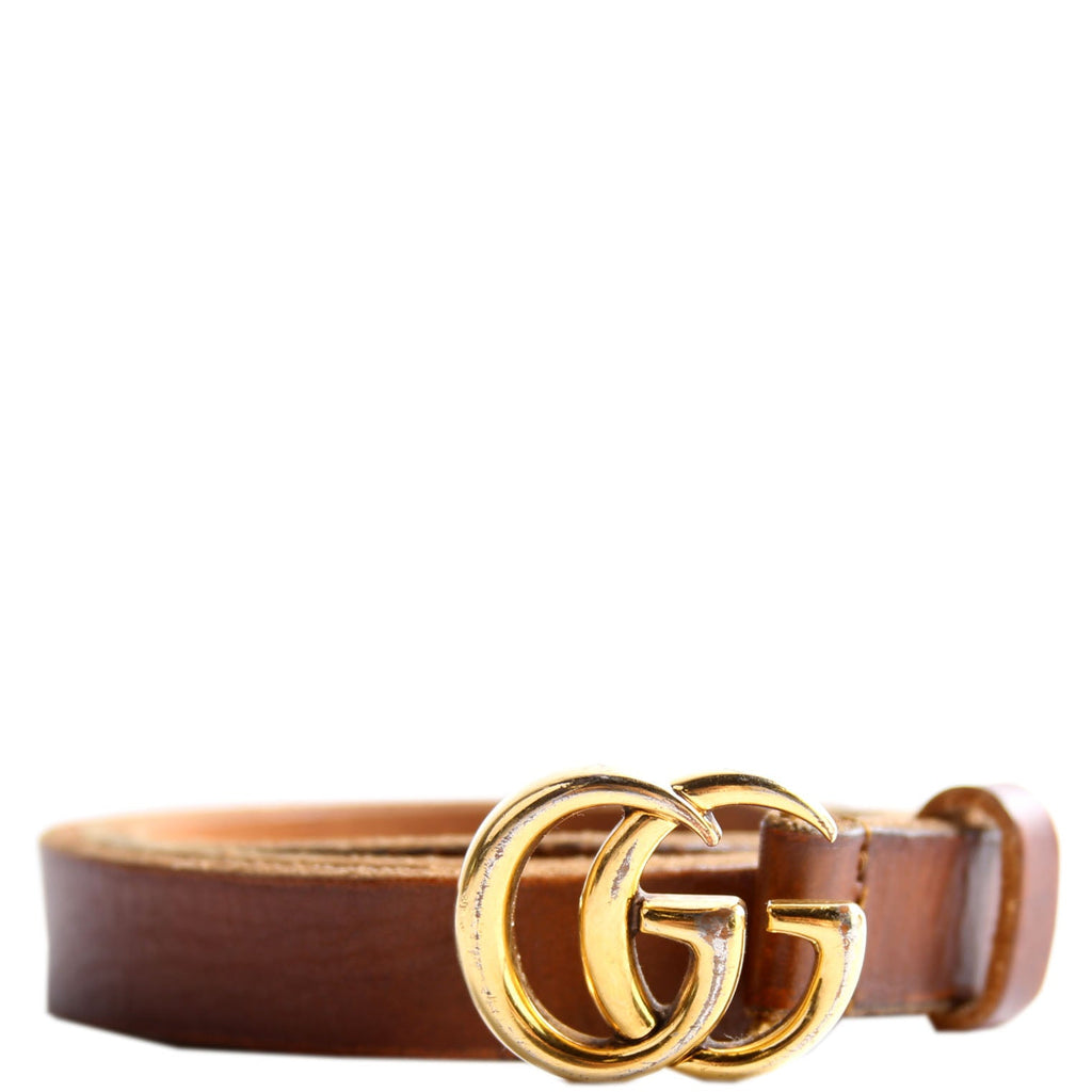 409417 GG Marmont Thin Belt Size 90/36 Brown