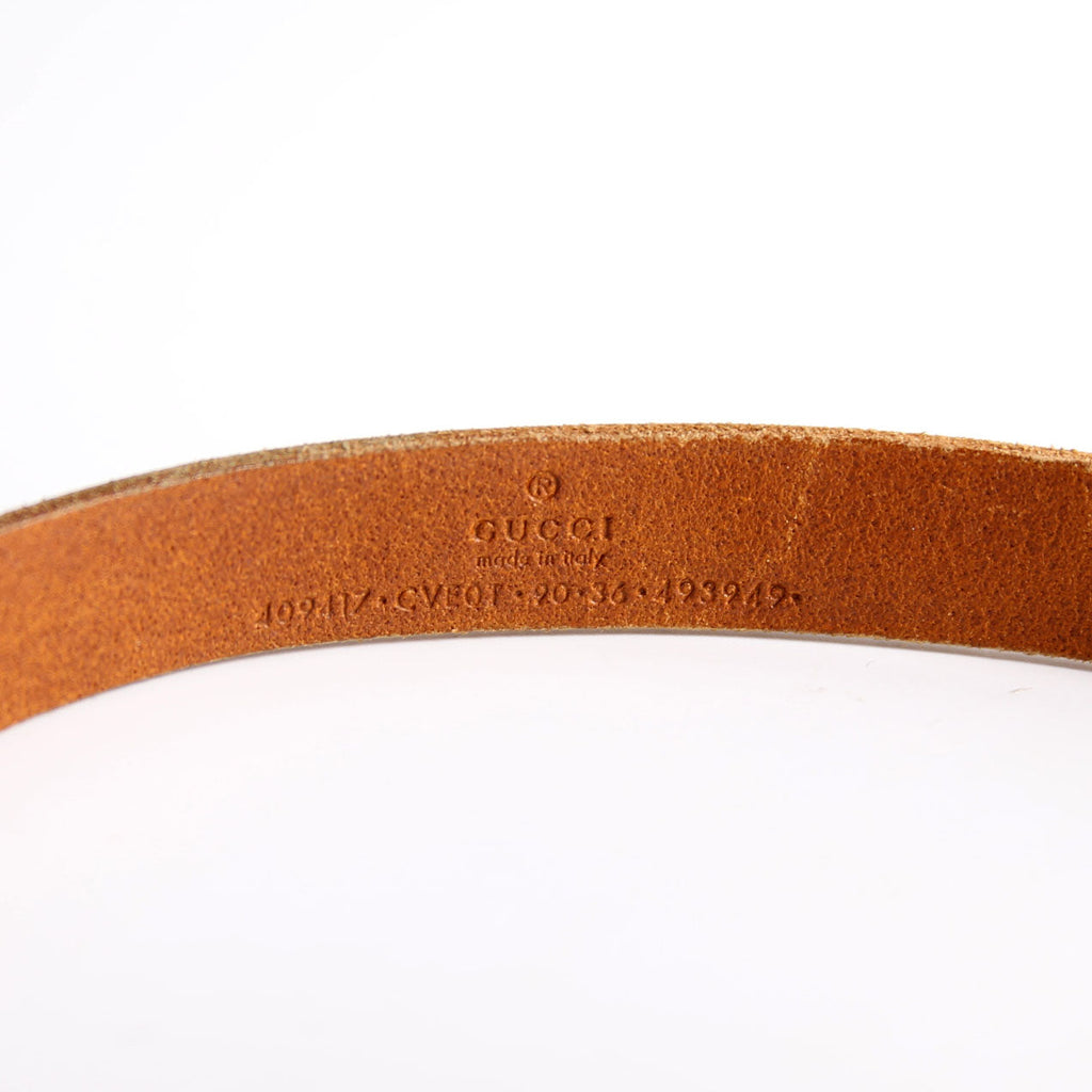 409417 GG Marmont Thin Belt Size 90/36 Brown