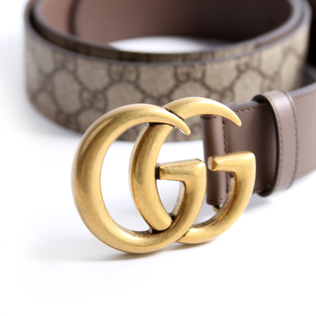 Gucci 400593 Marmont GG Supreme Belt Size 110/44 Brown