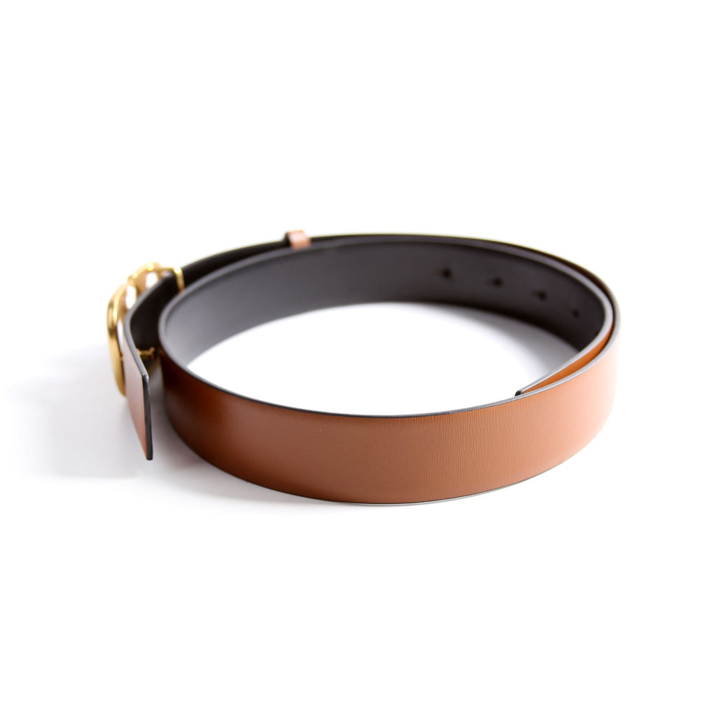 Reversible V Logo Signature 30MM Belt Size 80/32 Brown/Black