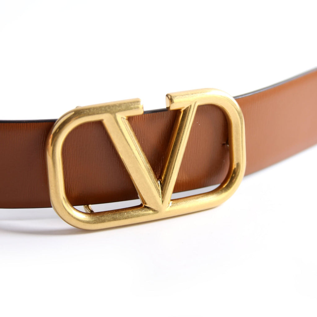 Reversible V Logo Signature 30MM Belt Size 80/32 Brown/Black