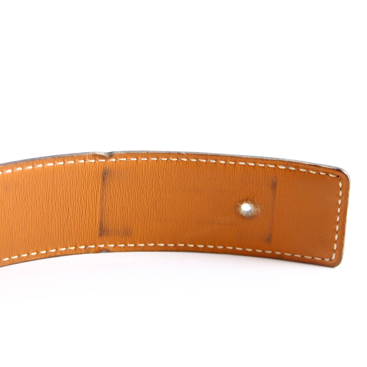Hermes 32MM Reversible Leather Strap Only Belt Size 65 Black/Brown