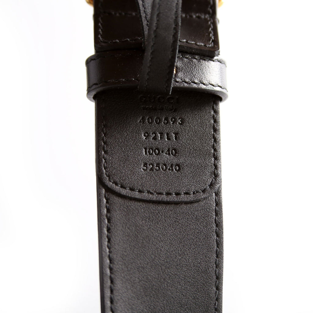 Gucci 400593 Marmont GG Supreme Belt Size 100/40 Beige/Black