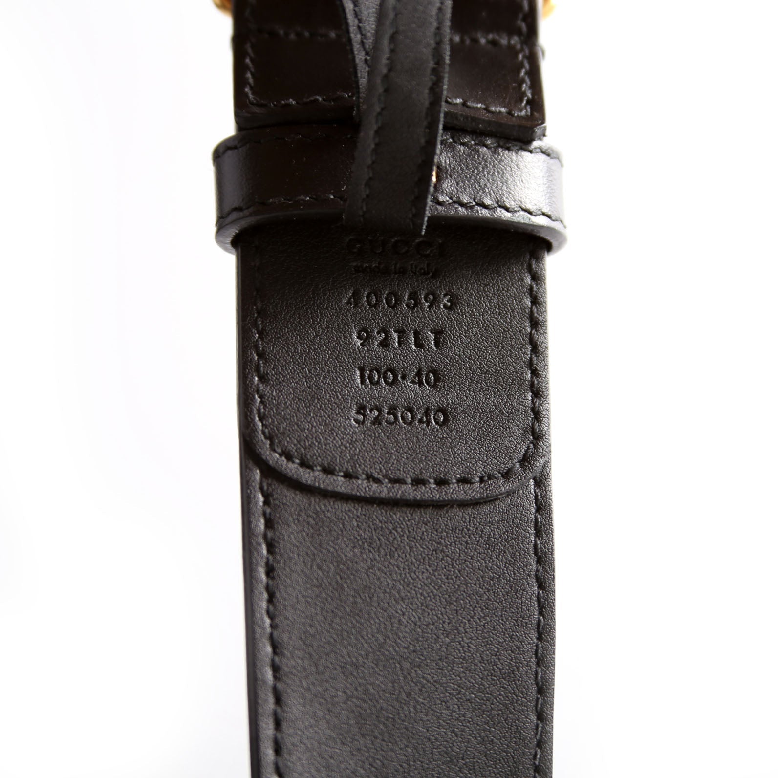Gucci 400593 Marmont GG Supreme Belt Size 100/40 Beige/Black