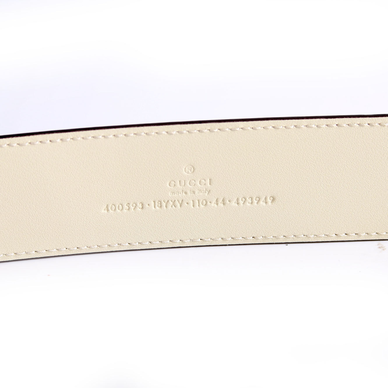 400593 Monochrome Marmont GG Belt Size 110/44 Ivory