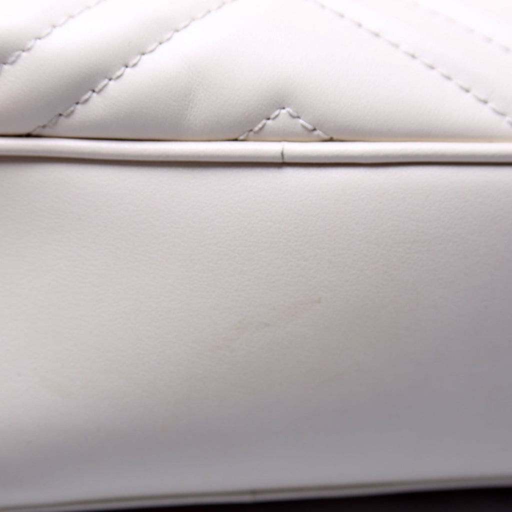 447632 Marmont Small Leather Camera White