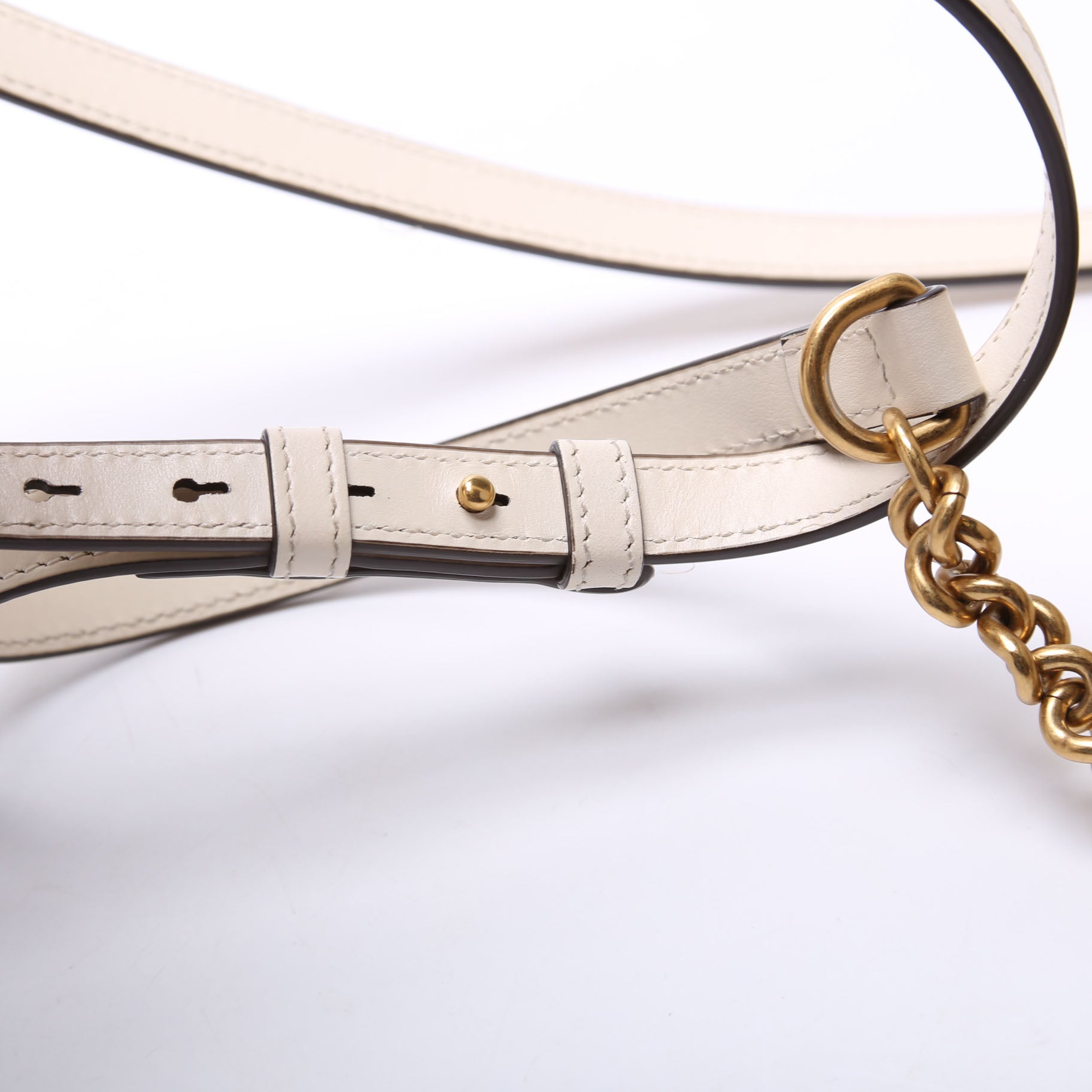 447632 Marmont Small Leather Camera White