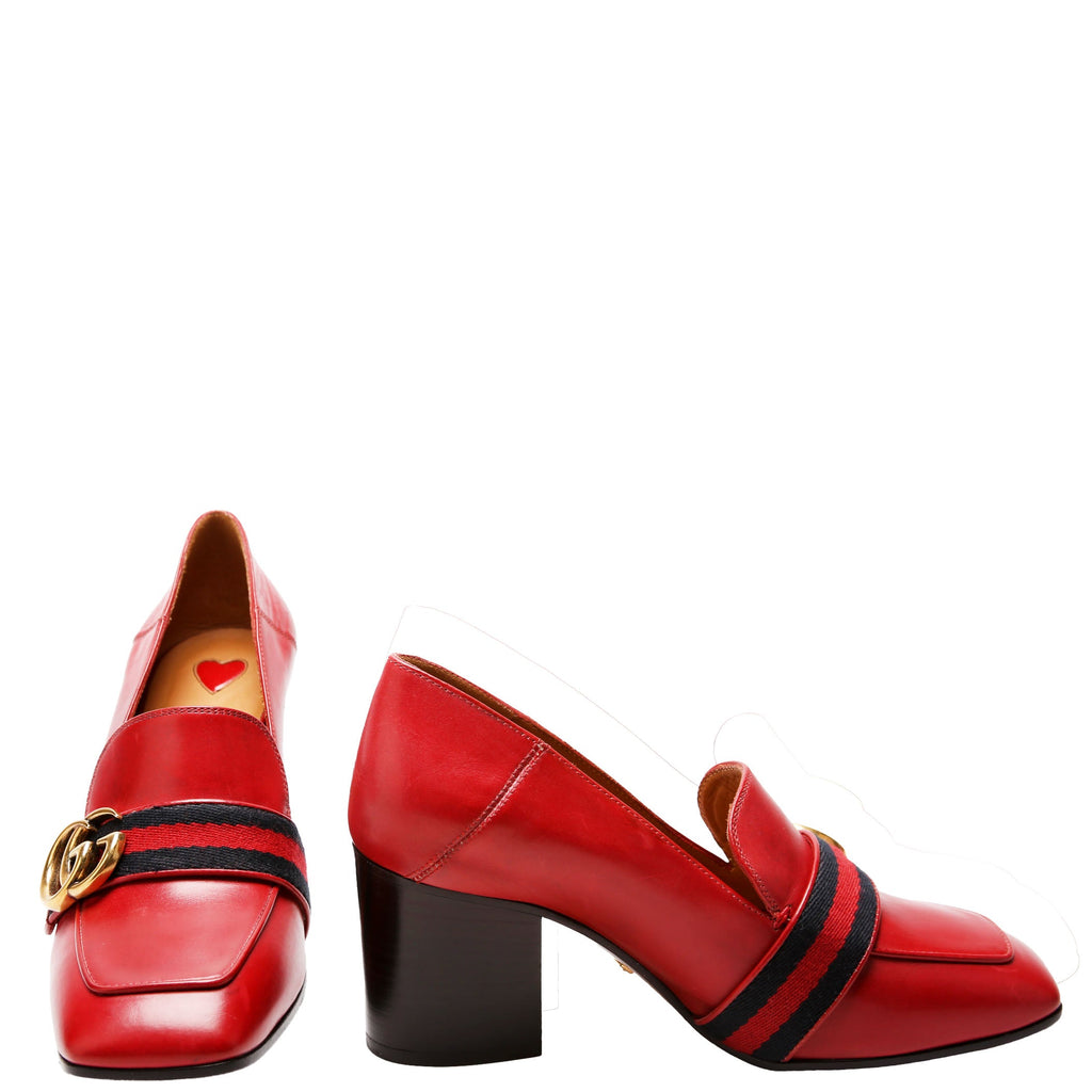 Peyton Web Loafer Pumps Size 35.5 Red