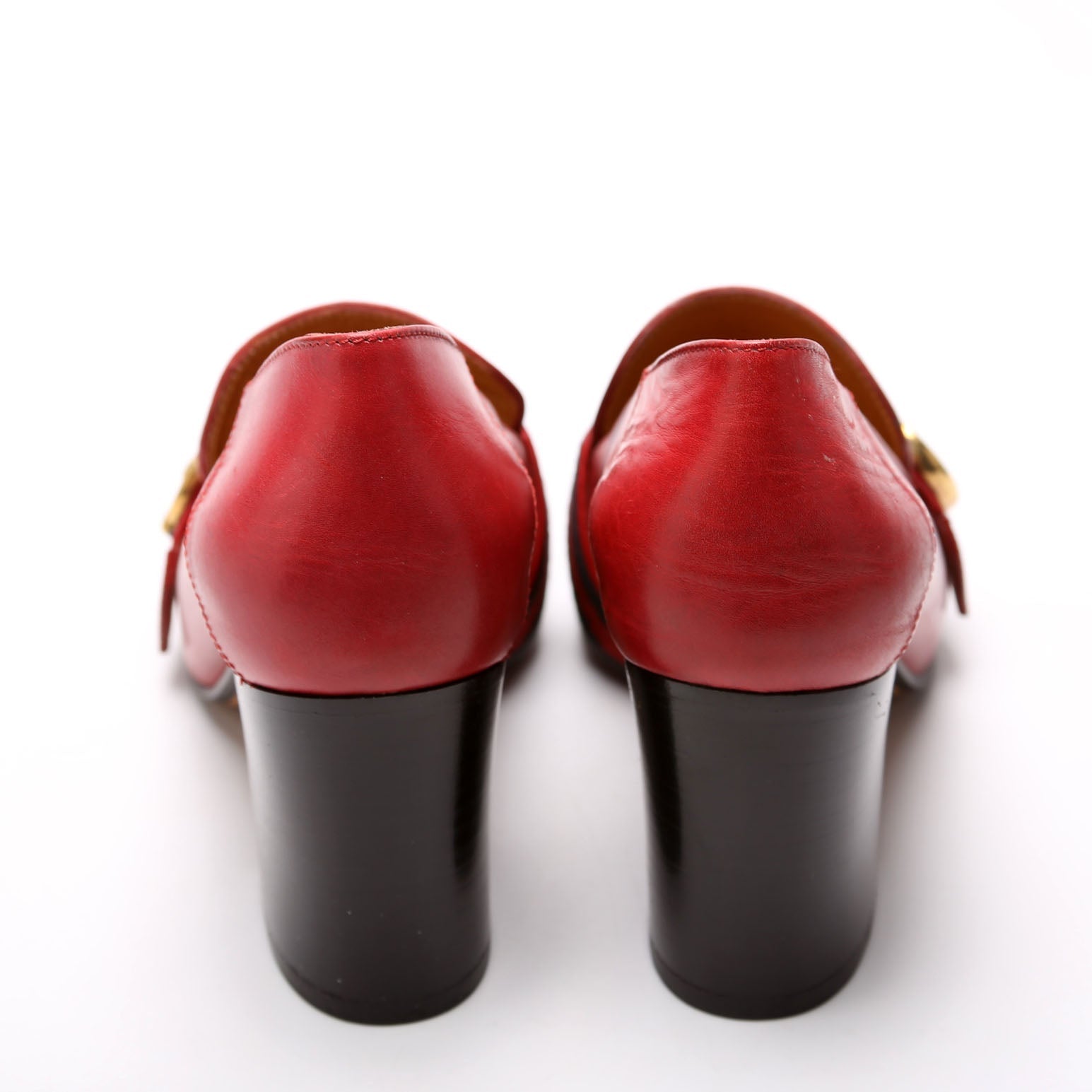 Peyton Web Loafer Pumps Size 35.5 Red