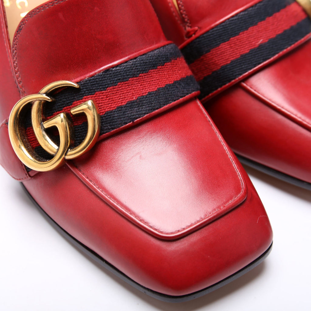 Peyton Web Loafer Pumps Size 35.5 Red