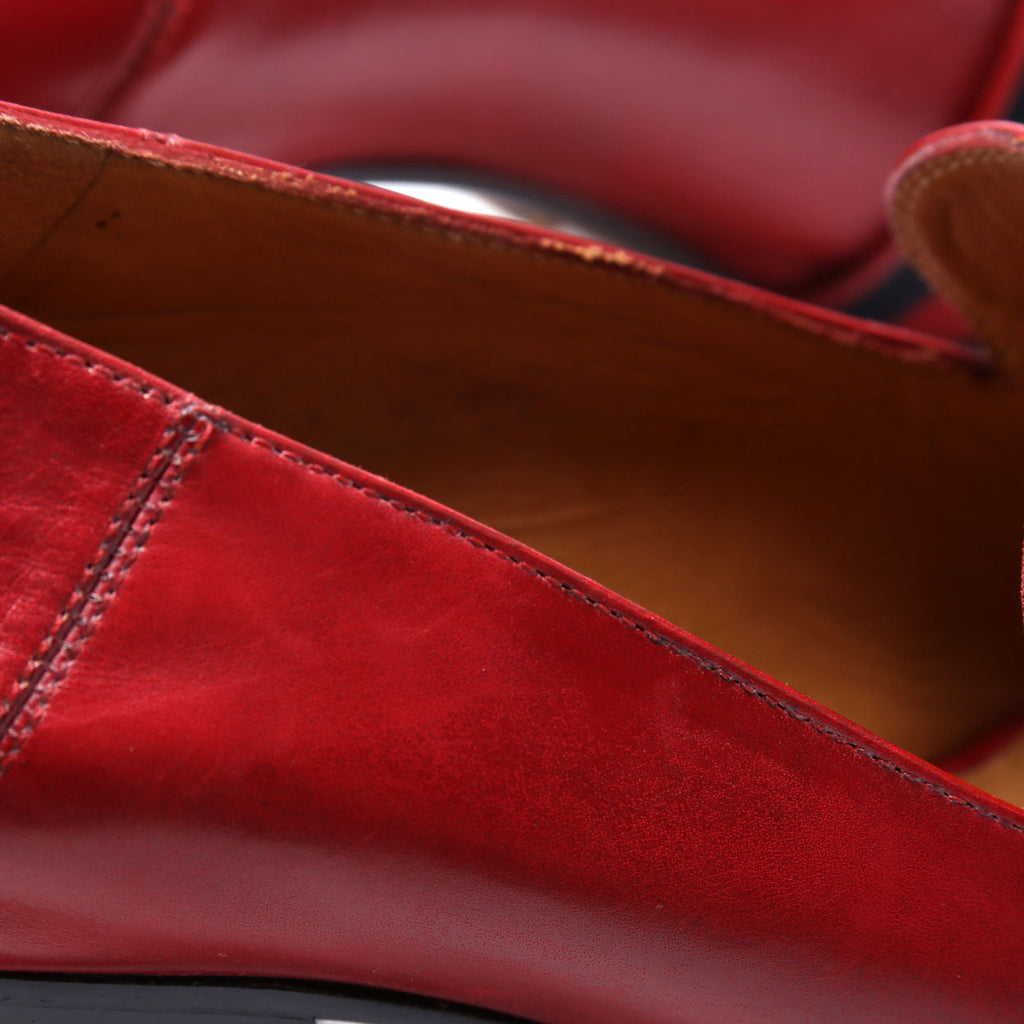 Peyton Web Loafer Pumps Size 35.5 Red