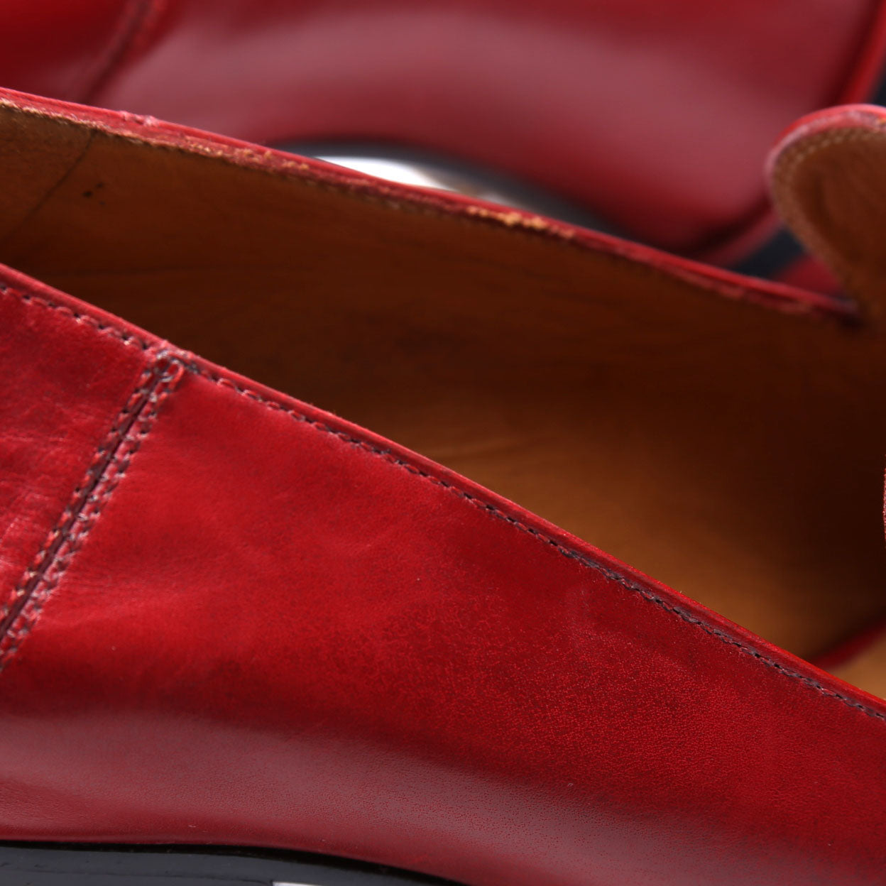 Peyton Web Loafer Pumps Size 35.5 Red