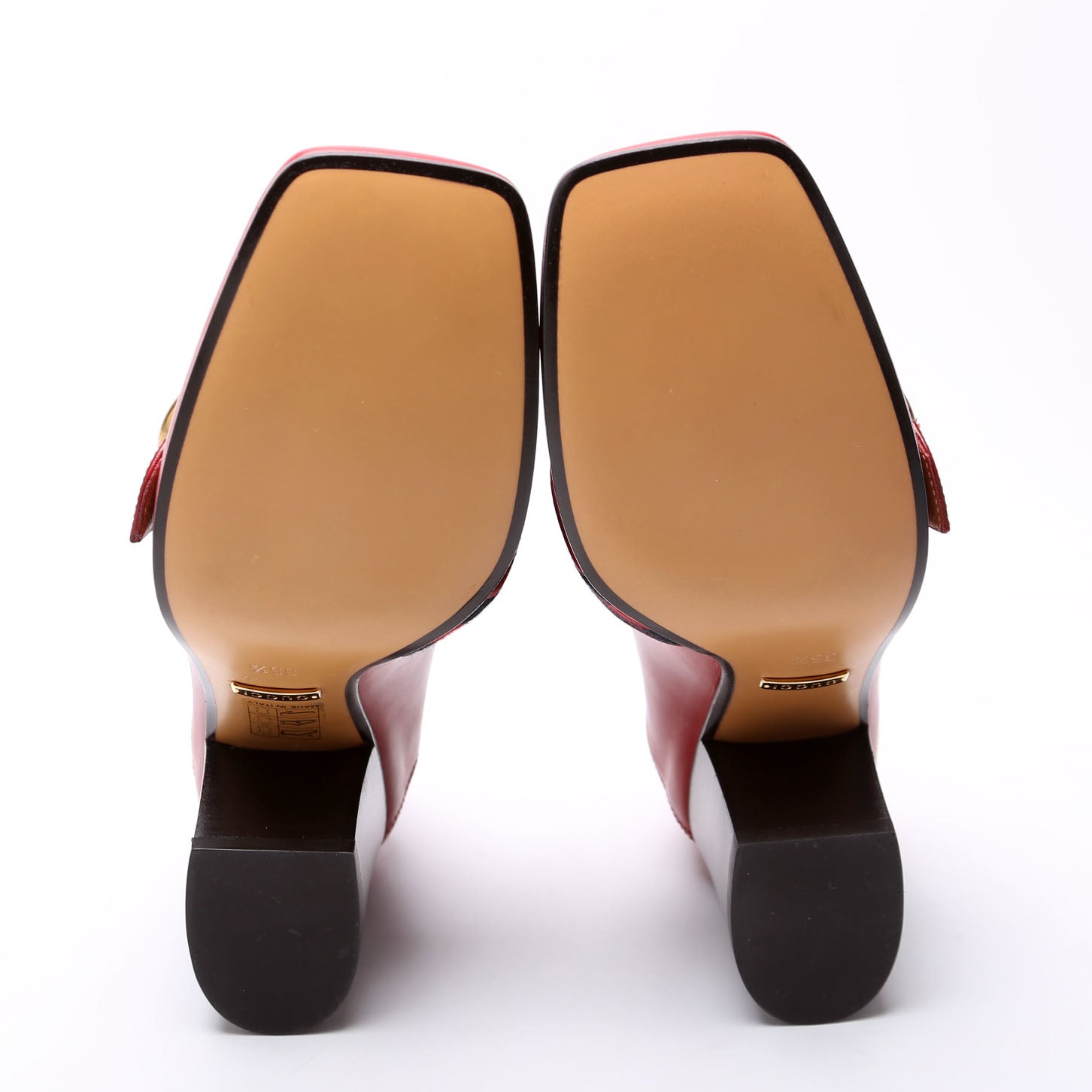 Peyton Web Loafer Pumps Size 35.5 Red