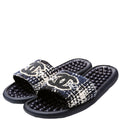 CC Tweed Rubber Slides Size 39 Blue/White