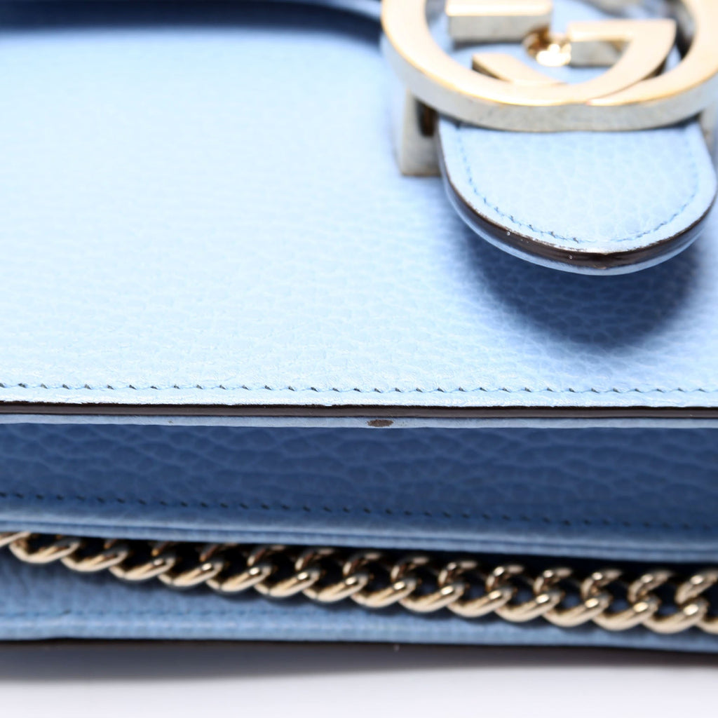 510304 Interlocking Small Crossbody Light Blue