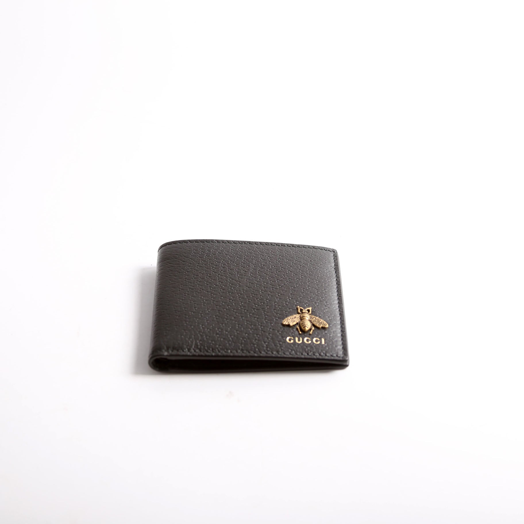 523664 Animalier Bee Leather Wallet Black