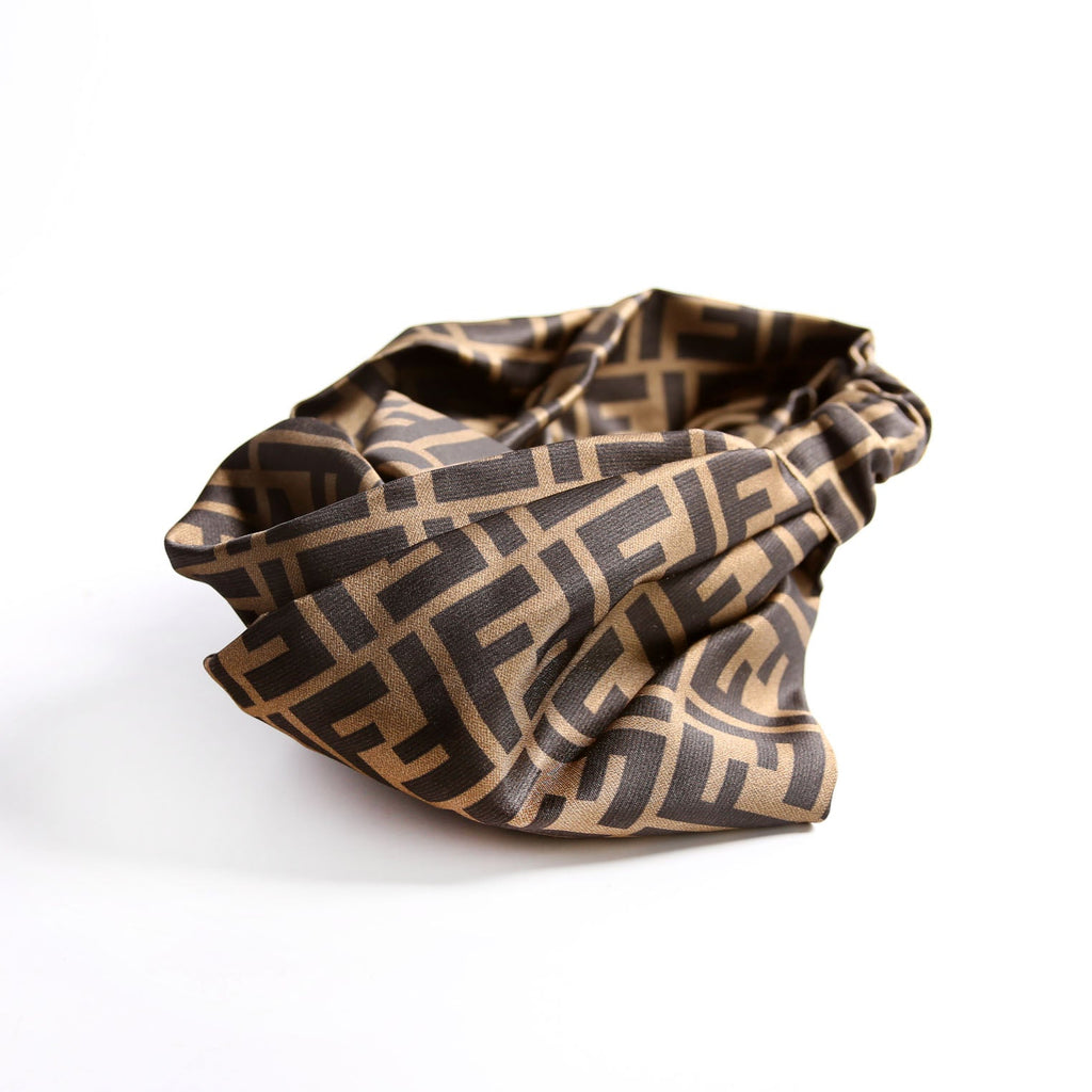 FF Band Silk Headband Brown