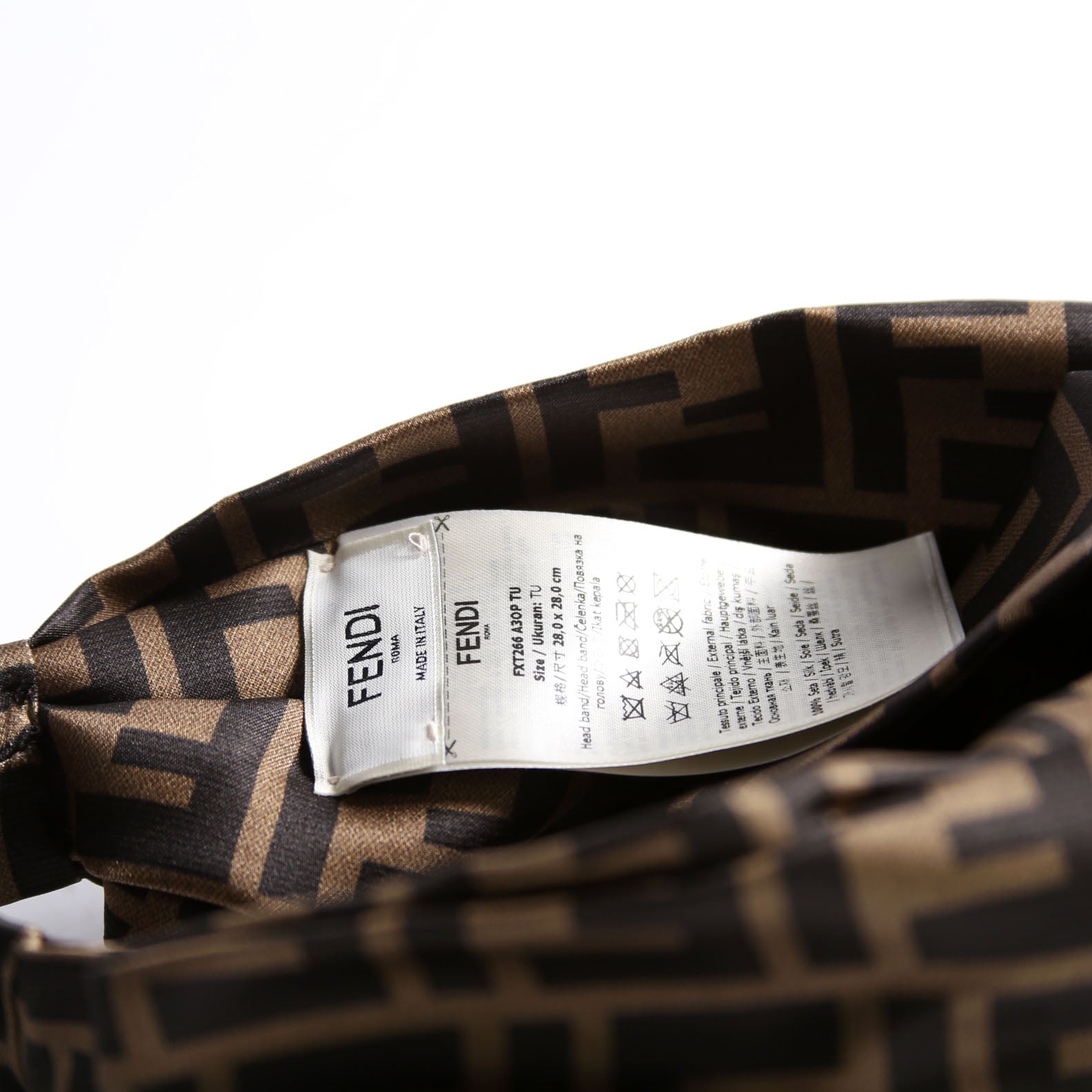 FF Band Silk Headband Brown