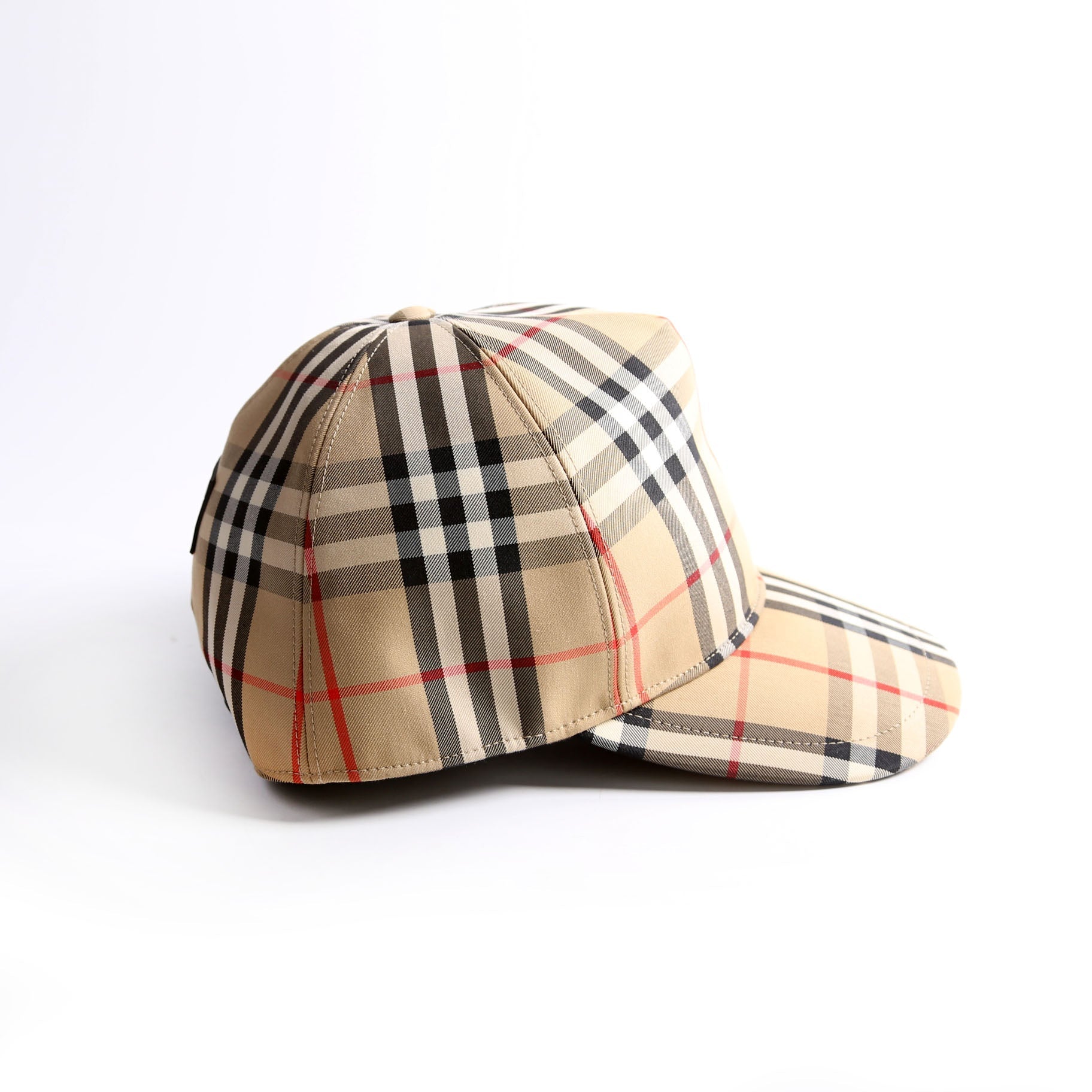 Check Baseball Hat Cap Size Large Tan