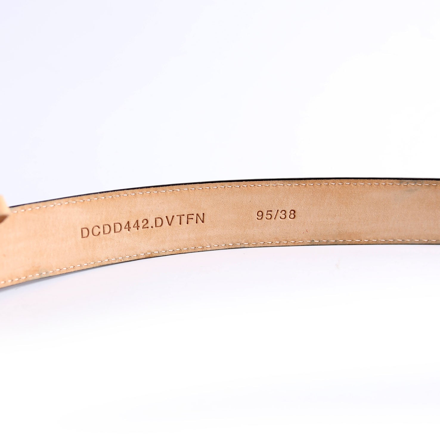 DCDD442 La Medusa Leather Belt Size 95/38 Tan