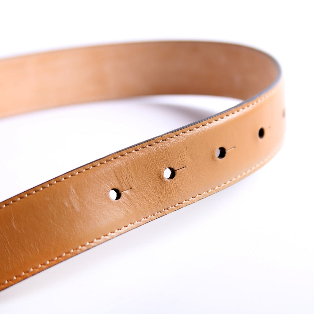 DCDD442 La Medusa Leather Belt Size 95/38 Tan