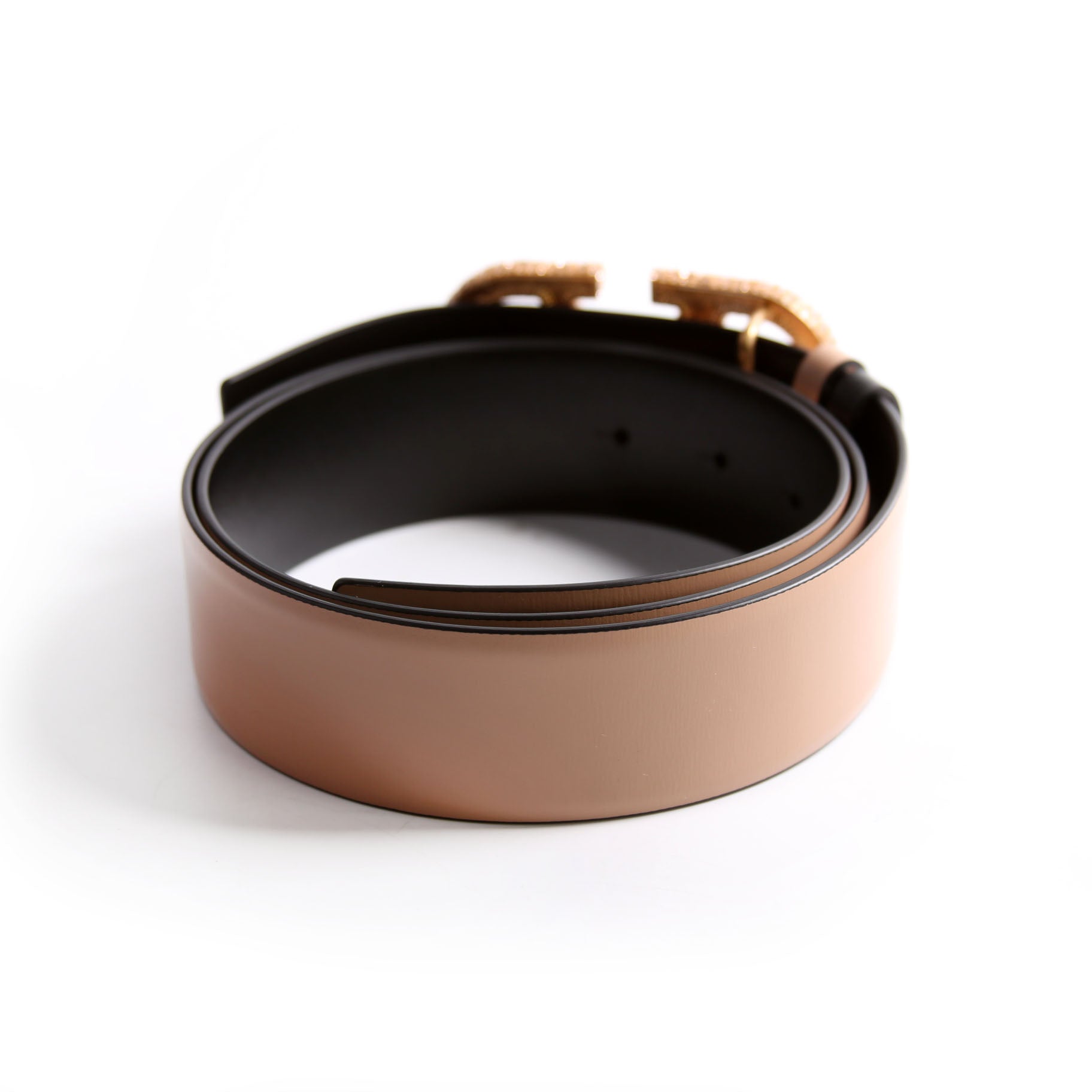 V Logo Signature Swarovski 40MM Reversible Belt Size 90/36 Tan