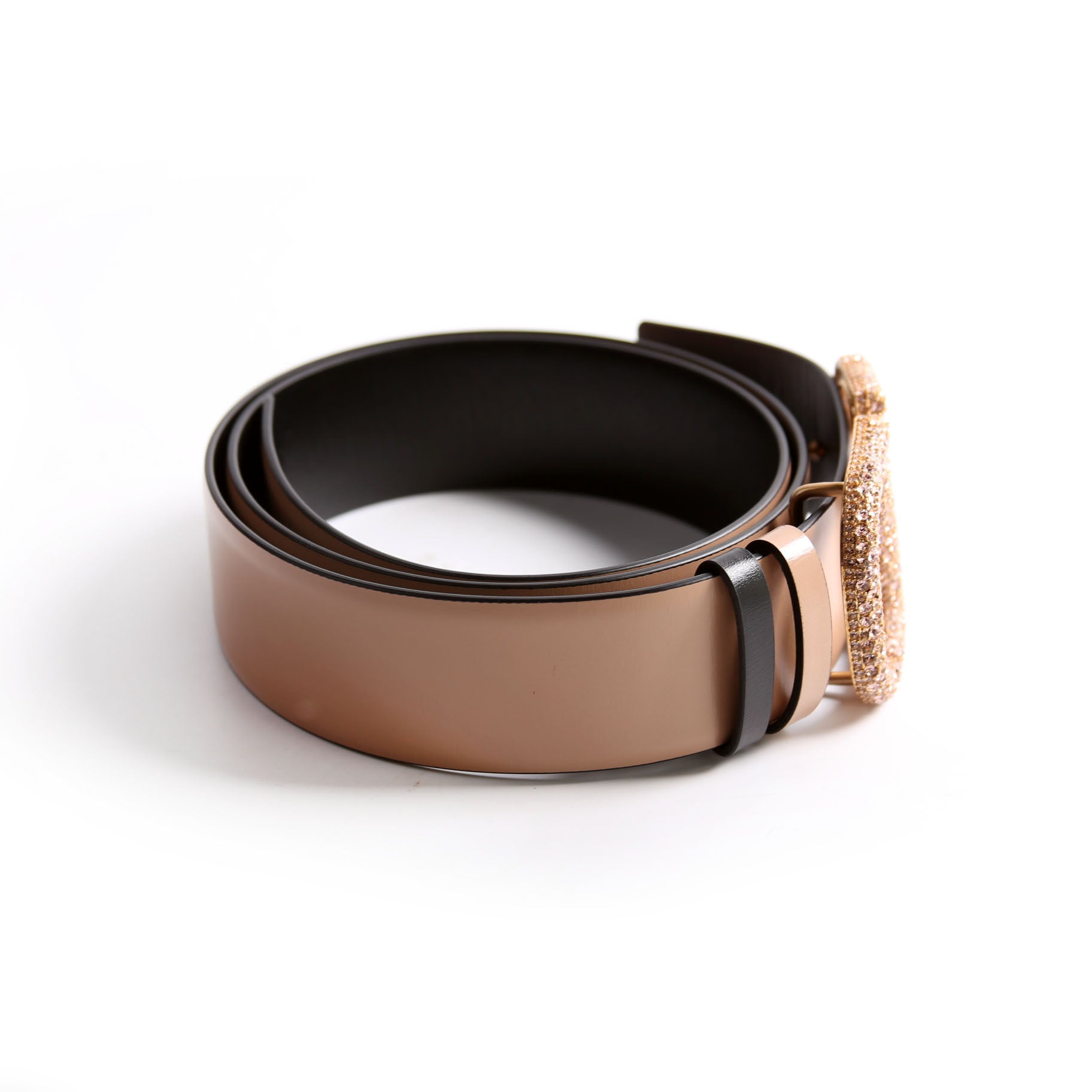 V Logo Signature Swarovski 40MM Reversible Belt Size 90/36 Tan